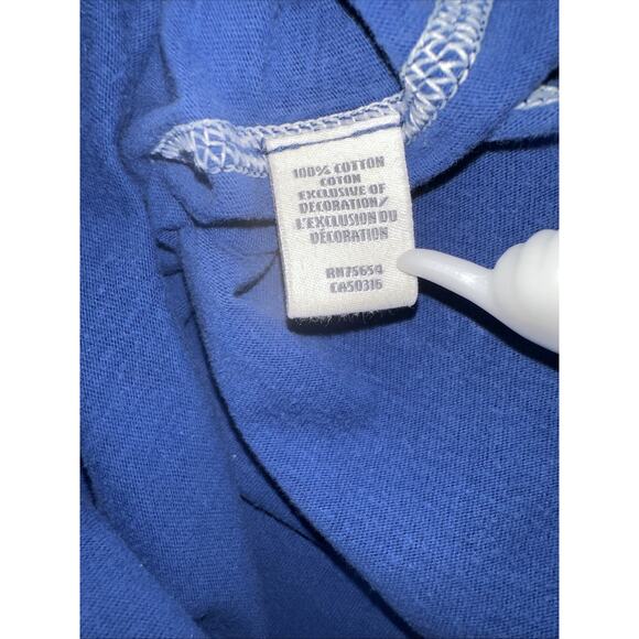 Abercrombie & Fitch Muscle Shirt Y2K Mens Med Navy New York Embroidered - Picture 8 of 9